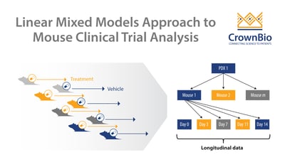 mouse clinical trial analysis using a linear mixed models approach